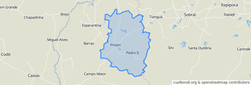 Mapa de ubicacion de Região Geográfica Imediata de Piripiri.