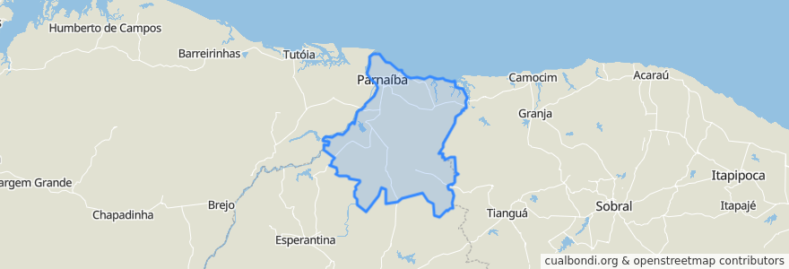 Mapa de ubicacion de Região Geográfica Imediata de Parnaíba.