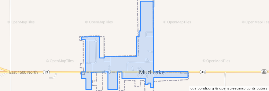 Mapa de ubicacion de Mud Lake.