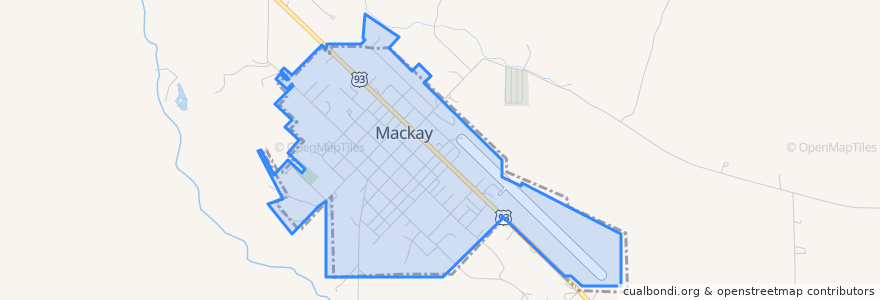 Mapa de ubicacion de Mackay.