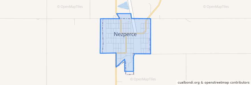 Mapa de ubicacion de Nezperce.