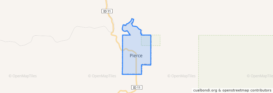 Mapa de ubicacion de Pierce.