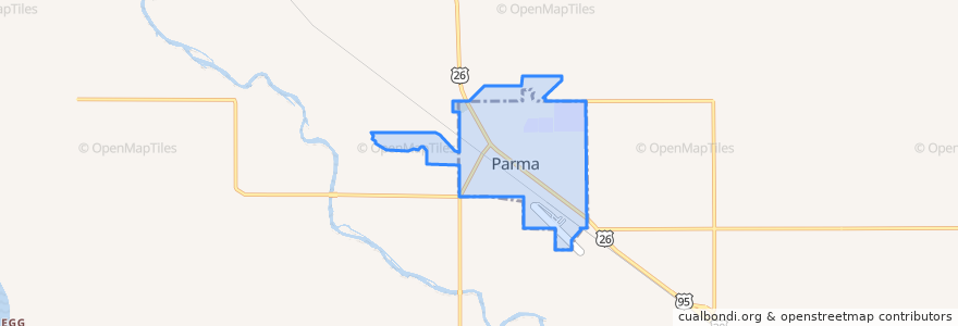 Mapa de ubicacion de Parma.