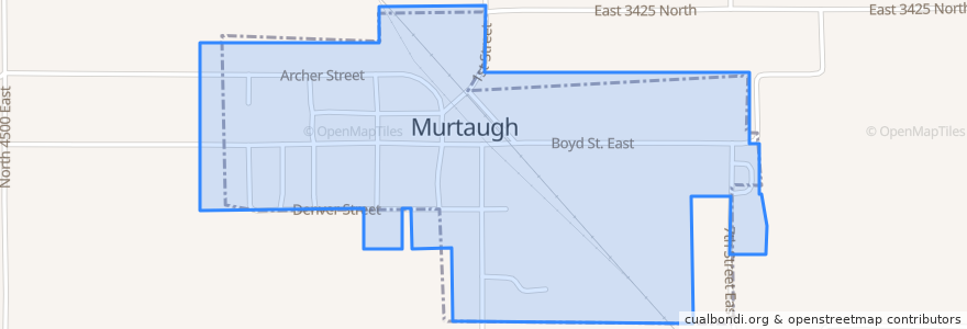 Mapa de ubicacion de Murtaugh.