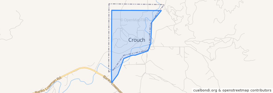 Mapa de ubicacion de Crouch.