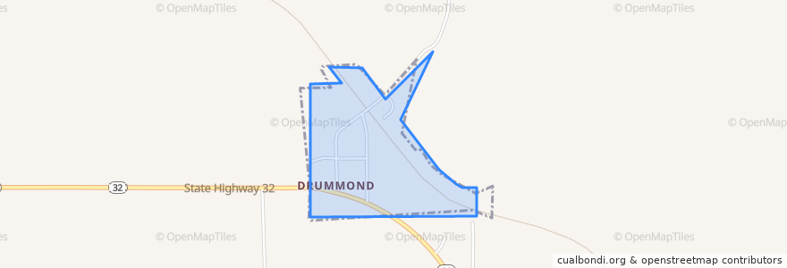 Mapa de ubicacion de Drummond.