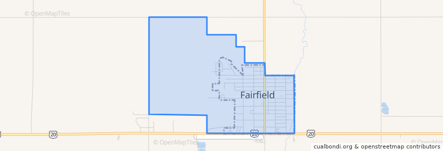 Mapa de ubicacion de Fairfield.