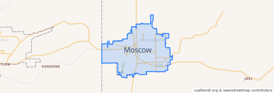 Mapa de ubicacion de Moscow.