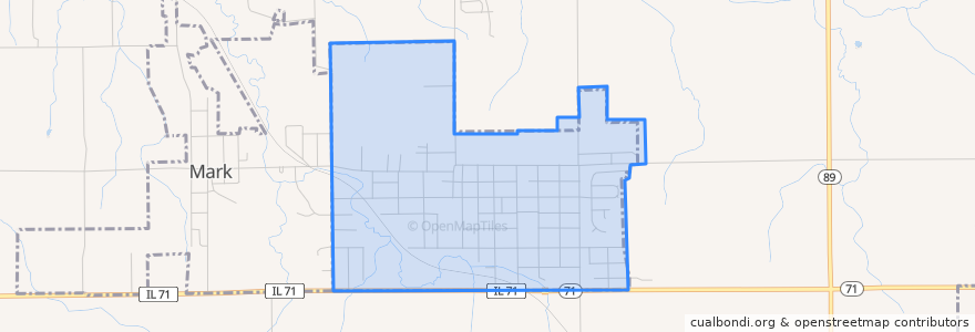 Mapa de ubicacion de Granville.