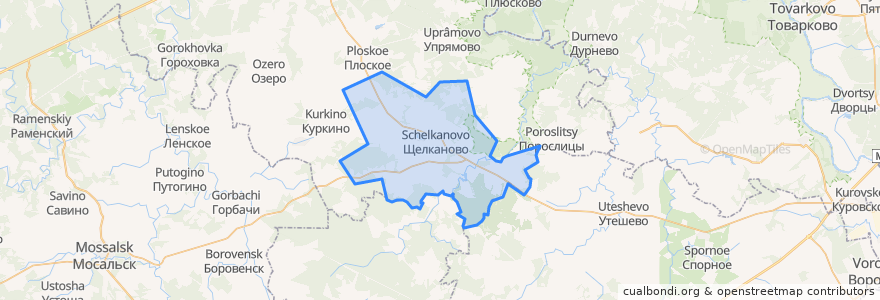 Mapa de ubicacion de сельское поселение Село Щелканово.