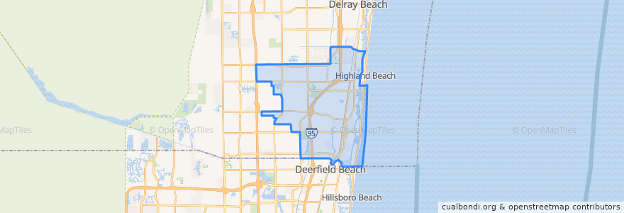 Mapa de ubicacion de Boca Raton.