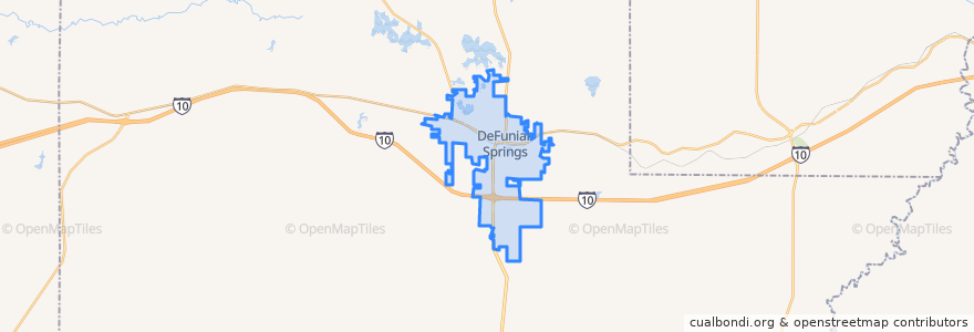 Mapa de ubicacion de DeFuniak Springs.