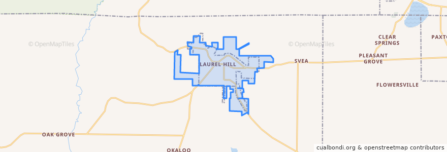 Mapa de ubicacion de Laurel Hill.