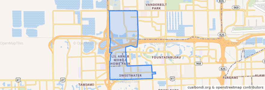 Mapa de ubicacion de Sweetwater.