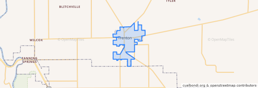 Mapa de ubicacion de Trenton.