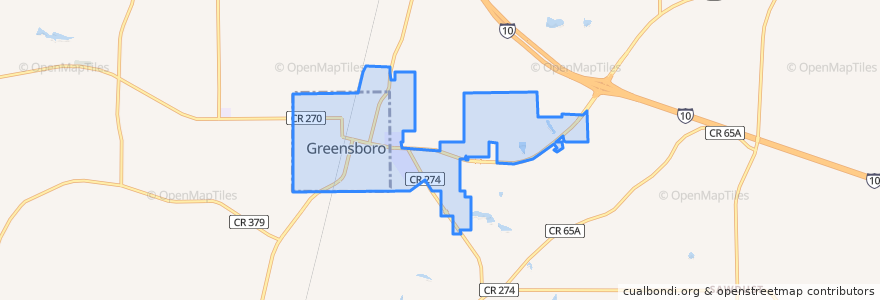 Mapa de ubicacion de Greensboro.