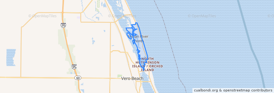 Mapa de ubicacion de Indian River Shores.