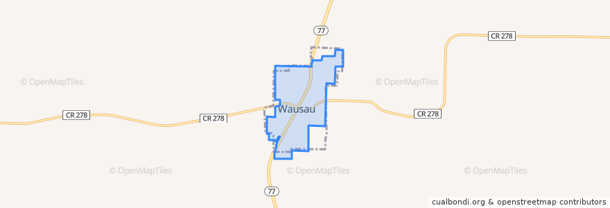 Mapa de ubicacion de Wausau.