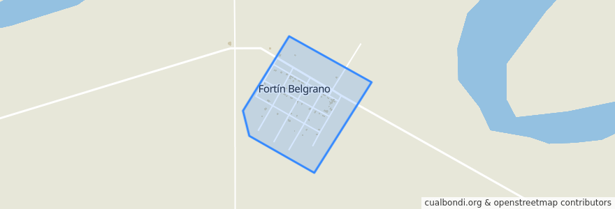 Mapa de ubicacion de Fortín Belgrano.