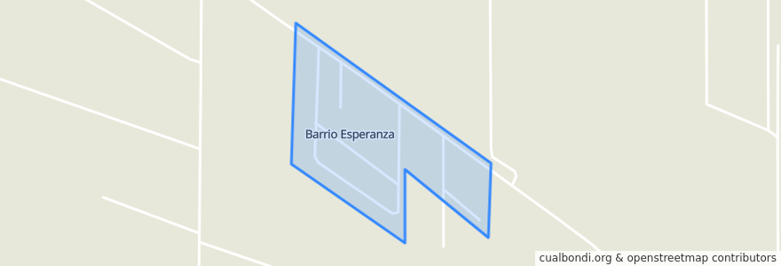 Mapa de ubicacion de Barrio Esperanza.