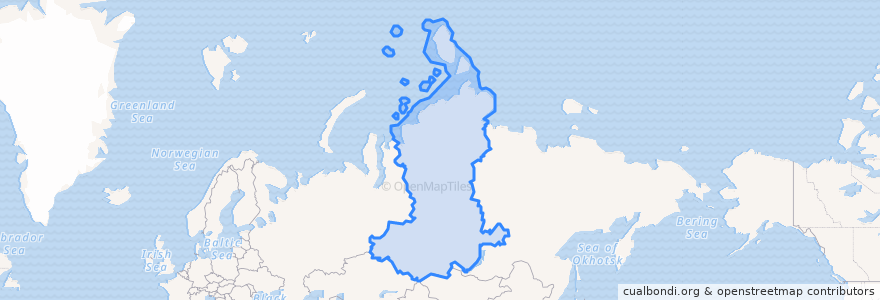 Mapa de ubicacion de Siberian Federal District.