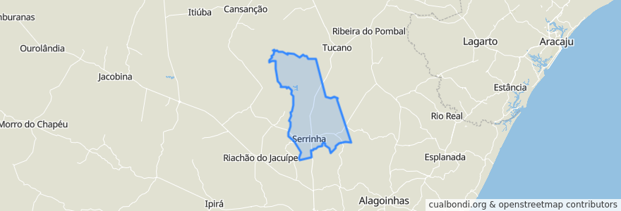 Mapa de ubicacion de Região Geográfica Imediata de Serrinha.