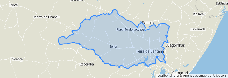 Mapa de ubicacion de Região Geográfica Imediata de Feira de Santana.