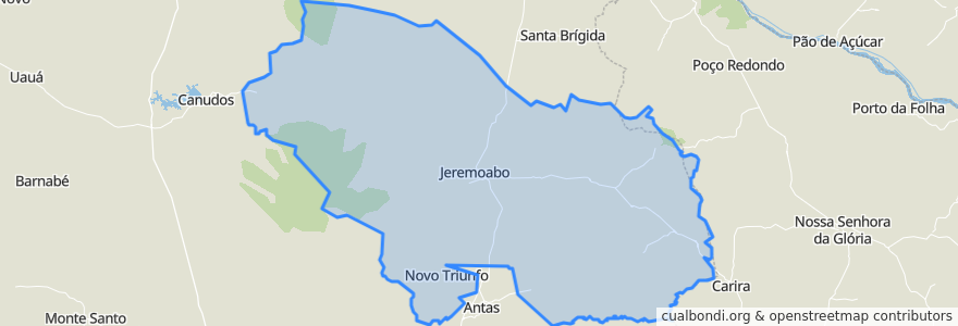 Mapa de ubicacion de Região Geográfica Imediata de Jeremoabo.