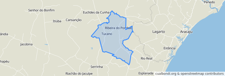 Mapa de ubicacion de Região Geográfica Imediata de Ribeira do Pombal.