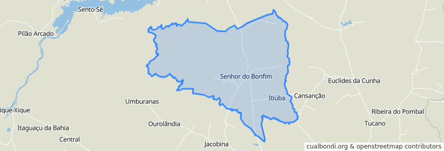 Mapa de ubicacion de Região Geográfica Imediata de Senhor do Bonfim.