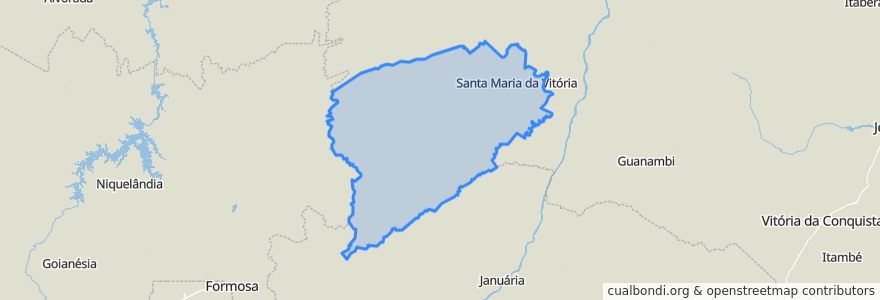 Mapa de ubicacion de Região Geográfica Imediata de Santa Maria da Vitória.