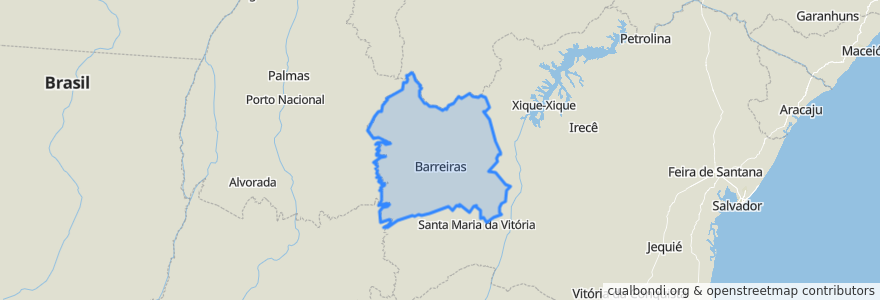 Mapa de ubicacion de Região Geográfica Imediata de Barreiras.