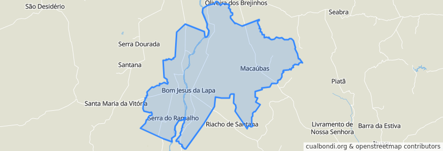 Mapa de ubicacion de Região Geográfica Imediata de Bom Jesus da Lapa.