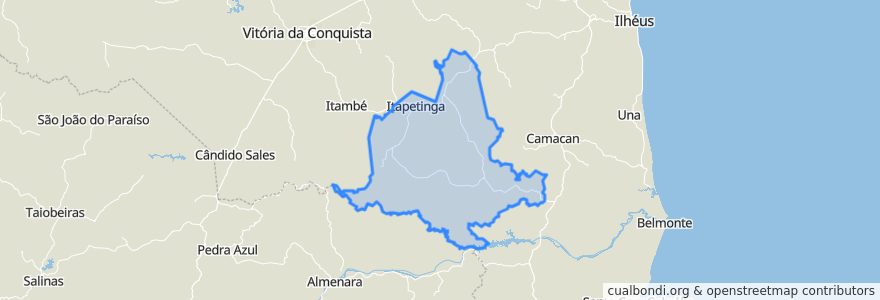 Mapa de ubicacion de Região Geográfica Imediata de Itapetinga.