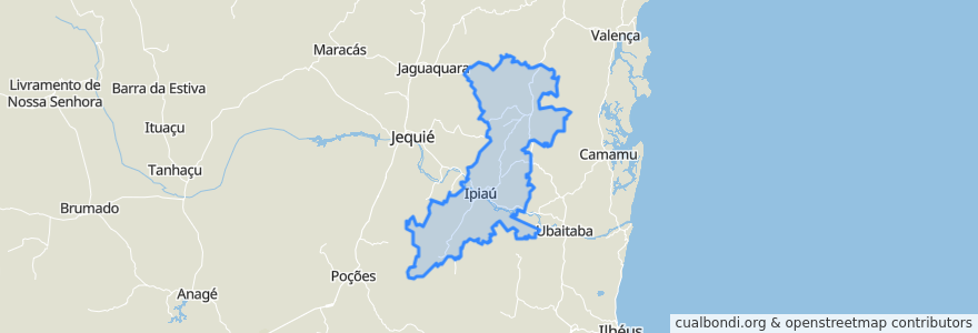 Mapa de ubicacion de Região Geográfica Imediata de Ipiaú.