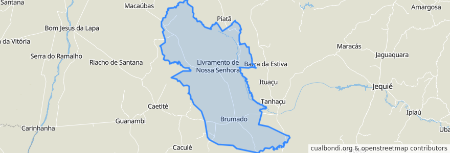 Mapa de ubicacion de Região Geográfica Imediata de Brumado.