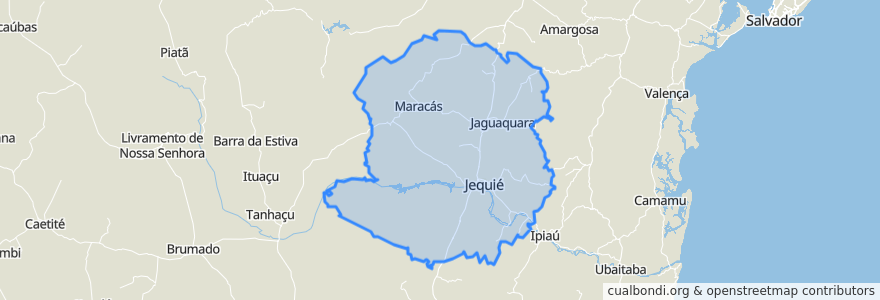 Mapa de ubicacion de Região Geográfica Imediata de Jequié.