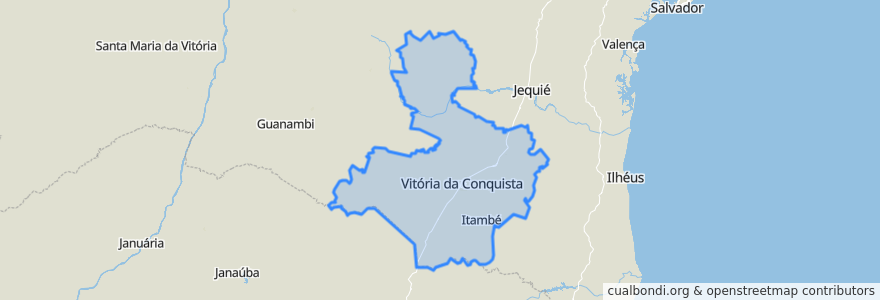 Mapa de ubicacion de Região Geográfica Imediata de Vitória da Conquista.