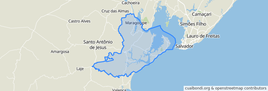 Mapa de ubicacion de Região Geográfica Imediata de Nazaré – Maragogipe.