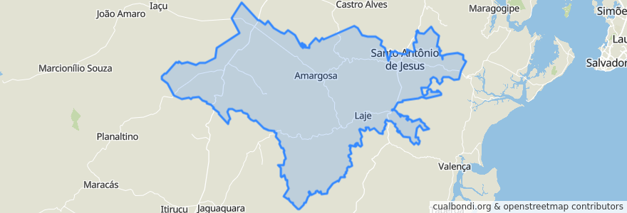 Mapa de ubicacion de Região Geográfica Imediata de Santo Antônio de Jesus.