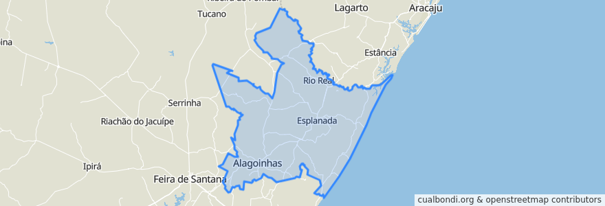 Mapa de ubicacion de Região Geográfica Imediata de Alagoinhas.