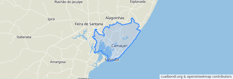 Mapa de ubicacion de Região Geográfica Imediata de Salvador.