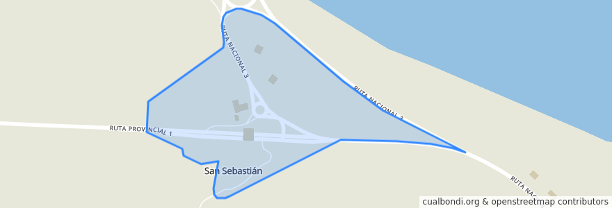 Mapa de ubicacion de San Sebastián.