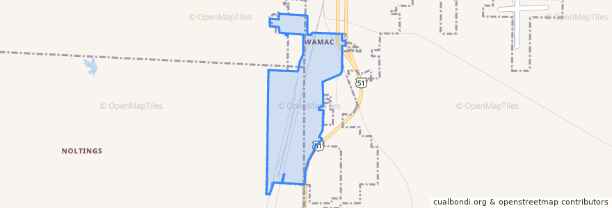 Mapa de ubicacion de Wamac.