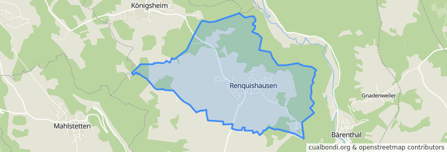 Mapa de ubicacion de Renquishausen.