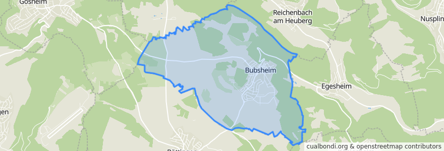 Mapa de ubicacion de Bubsheim.