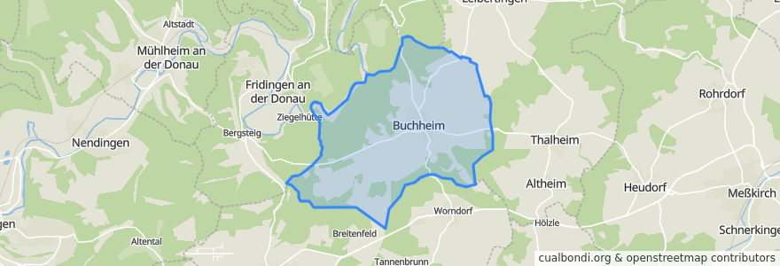 Mapa de ubicacion de Buchheim.