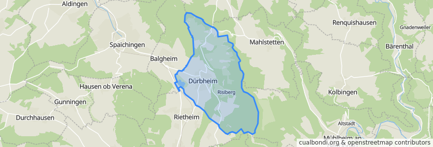 Mapa de ubicacion de Dürbheim.