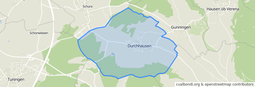 Mapa de ubicacion de Durchhausen.