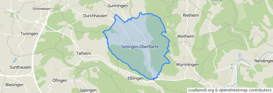 Mapa de ubicacion de Seitingen-Oberflacht.